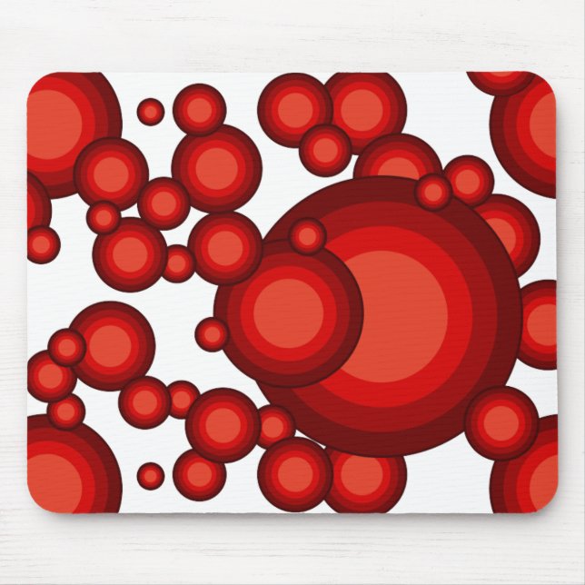 Mousepad O estilo do ano 70 vermelho (Frente)