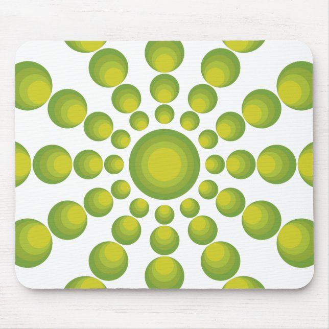 Mousepad O estilo dos 70 anos Verdes (Frente)