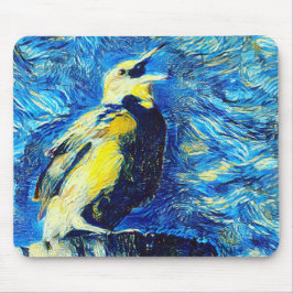 Mousepad O estilo VanGogh do Pássaro Solitário