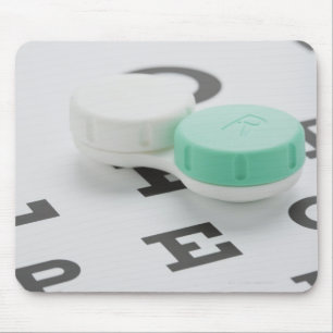 Mousepad O estúdio disparou da caixa de lente do contato n