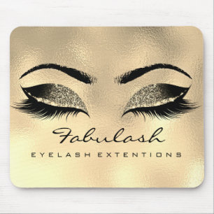 Mousepad O estúdio Dourado da beleza do brilho chicoteia