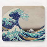 Mousepad O Excelente Hokusai desceu de Kanagawa. Vintage ja<br><div class="desc">Katsushika Hokusai "A onda do Excelente de Kanagawa". Ilustração do japão Vintage.</div>