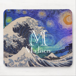 Mousepad O Excelente Onda Starry Night