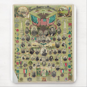 Mousepad O exército grande americano de guerra civil da