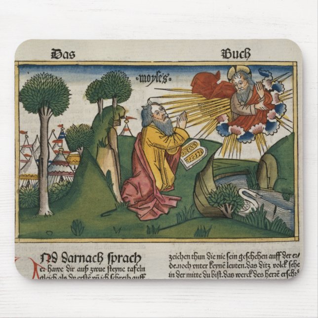 Mousepad O êxodo 34 1-10 Moses recebe as segundas tabuletas (Frente)