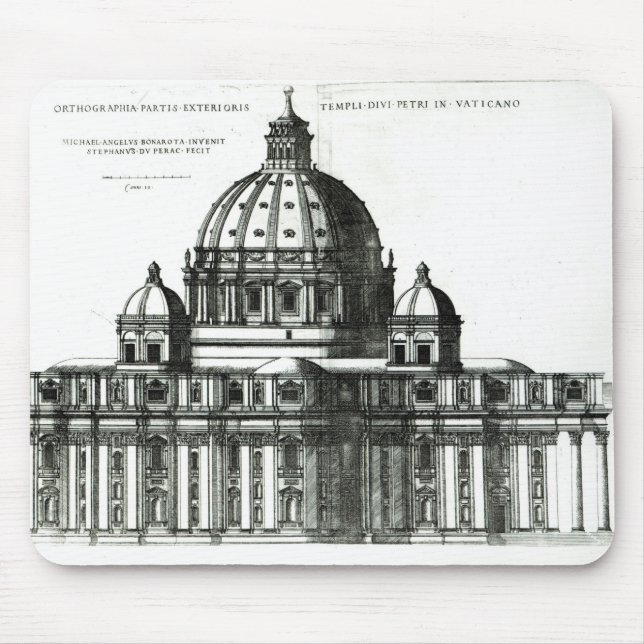 Mousepad O exterior da basílica de St Peter em Roma (Frente)