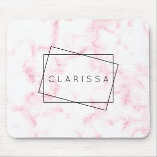 Mousepad o falso moderno elegante do rosa pastel e do