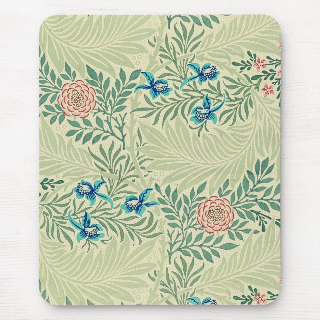 Mousepad O famoso padrão Larkspur de William Morris (Frente)