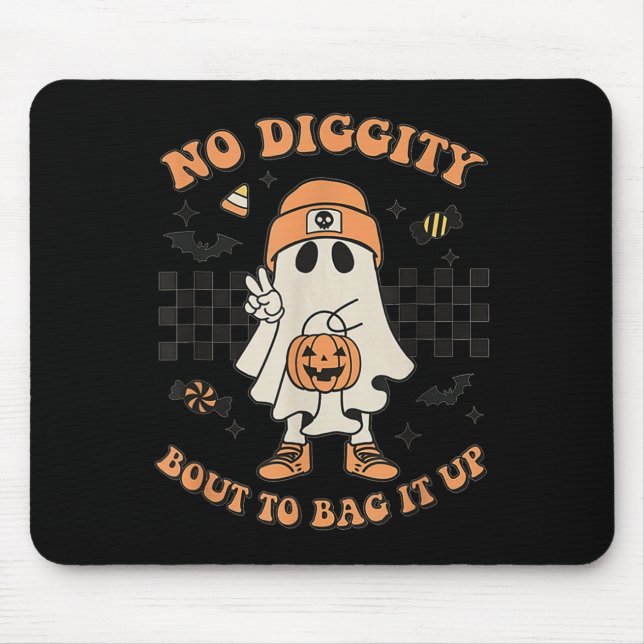 Mousepad O Fantasma do Halloween Sem Diggalidade, Sem Bater (Frente)
