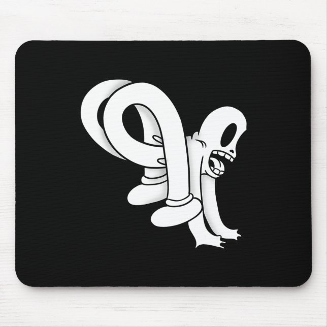 Mousepad O Fantasma Palhaço Torcido Blackwork  (Frente)