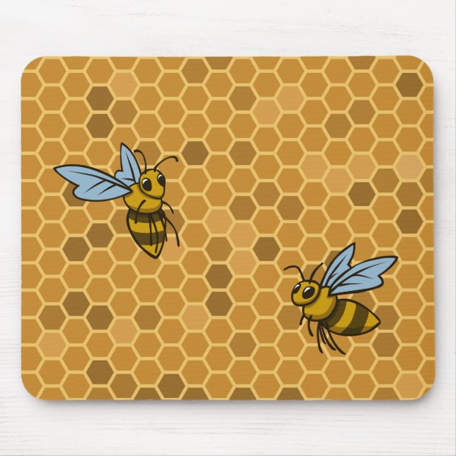 Mousepad O favo de mel Bumble abelhas (Frente)