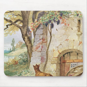 Mousepad O Fox e as uvas, ilustração para