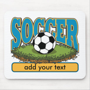 Mousepad O futebol feito sob encomenda adiciona o texto