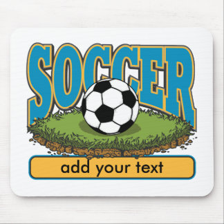 Mousepad O futebol feito sob encomenda adiciona o texto