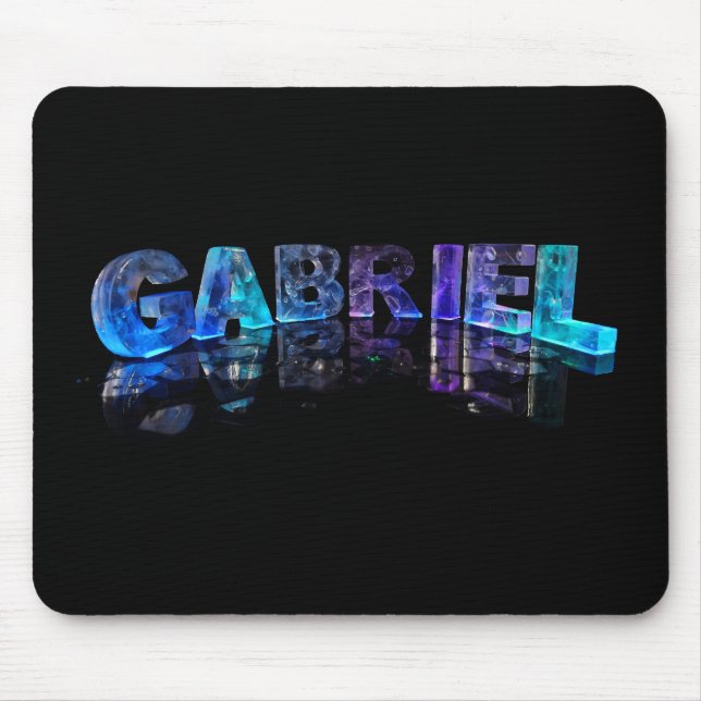 Mousepad O Gabriel conhecido em 3D ilumina-se (a (Frente)