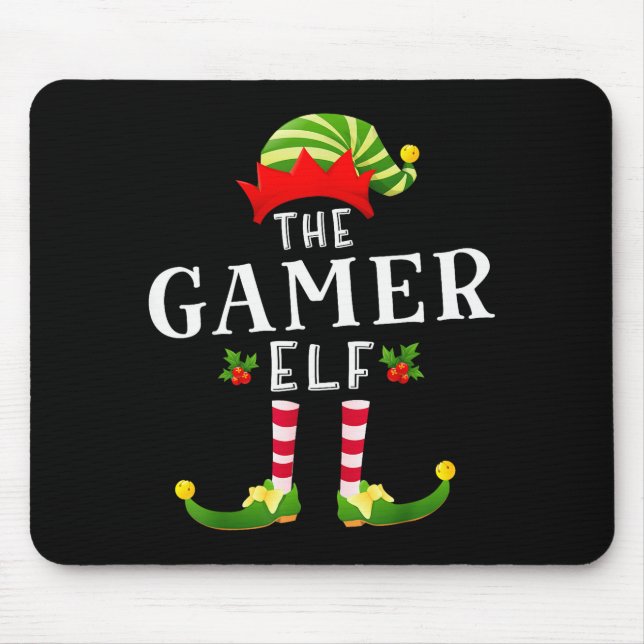 Mousepad O Gamer Elf Natal Combinando Pijama  (Frente)