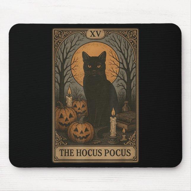 Mousepad O Gato de Poco do Hocus Pumpkin Lanterna Mística S (Frente)