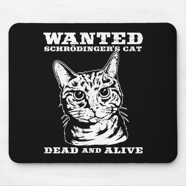 Mousepad O gato de Schrodinger quis inoperante ou vivo (Frente)