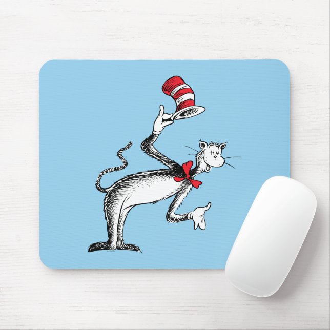 Mousepad O Gato no Chapéu Faz Uma Reverência (Com mouse)