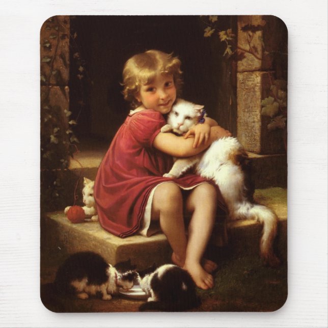 Mousepad O Gato Pet Favorito da Menina (Perrault) (Frente)