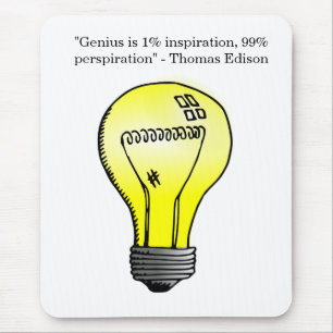Mousepad O "gênio é inspiração de 1%, citações da