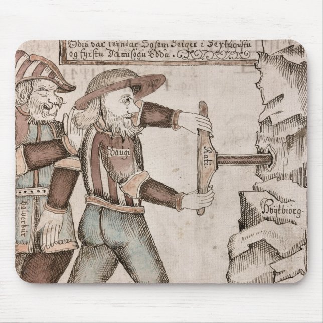 Mousepad O gigante Baugi, persuadido por Odin (Frente)
