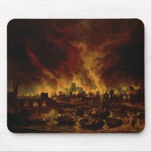 Mousepad O grande fogo de Londres em 1666