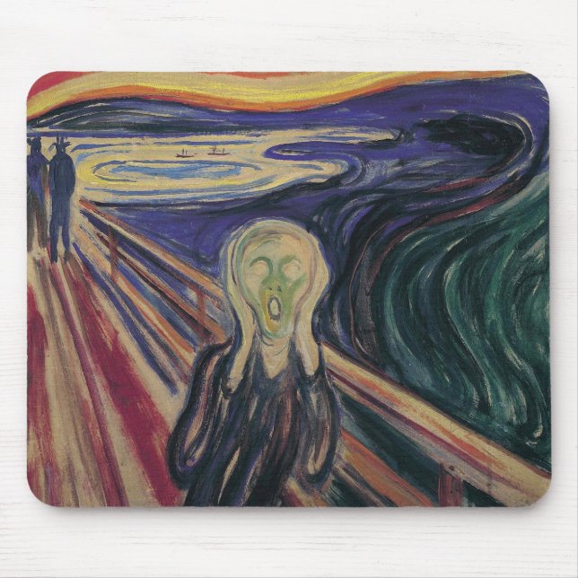 Mousepad O Gritar de Edvard Munch, expressionismo venenoso (Frente)