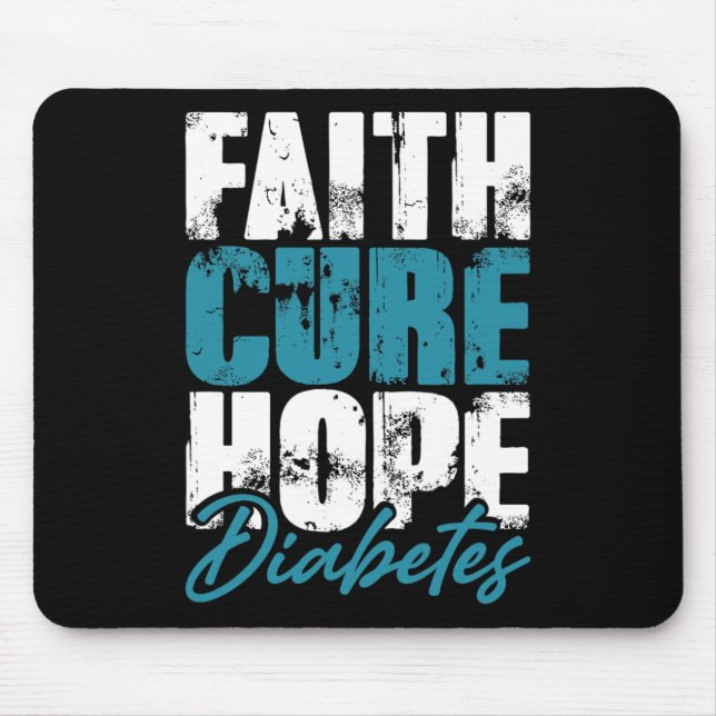 Mousepad O Guerreiro Diabético Dão Fé Cure Esperança Diabet (Frente)