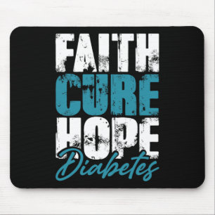 Mousepad O Guerreiro Diabético Dão Fé Cure Esperança Diabet
