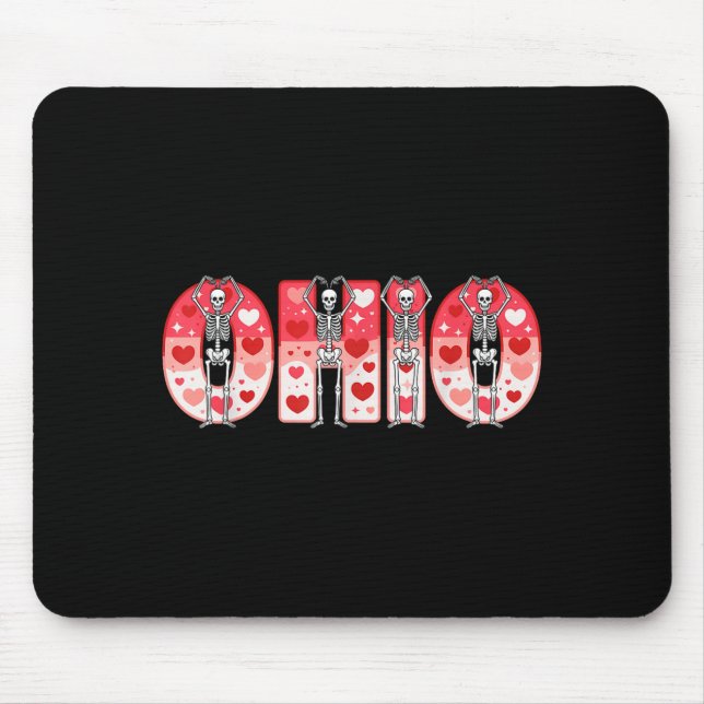 Mousepad O-h-i-o Funny Skeletons Ohio In Midwestern Valenti (Frente)