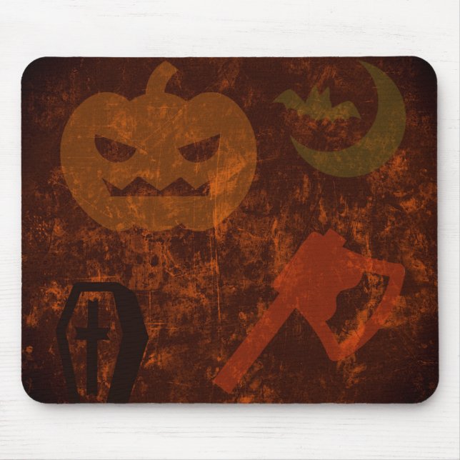 Mousepad O Halloween Assusta-se com o fundo de Eerie (Frente)