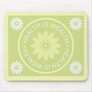 Mousepad O ~Health de três citações da palavra é Wealth