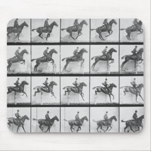 Mousepad O homem e o cavalo que saltam uma cerca, chapeiam