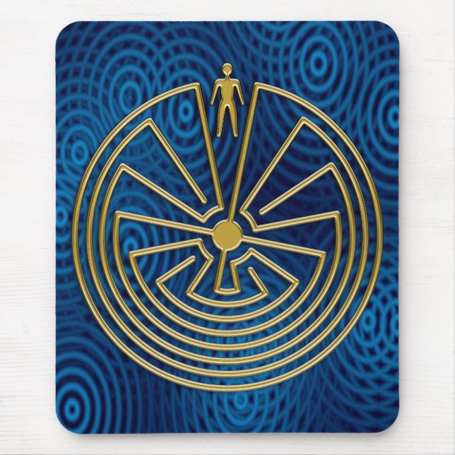 Mousepad O homem no labirinto - ouro (Frente)