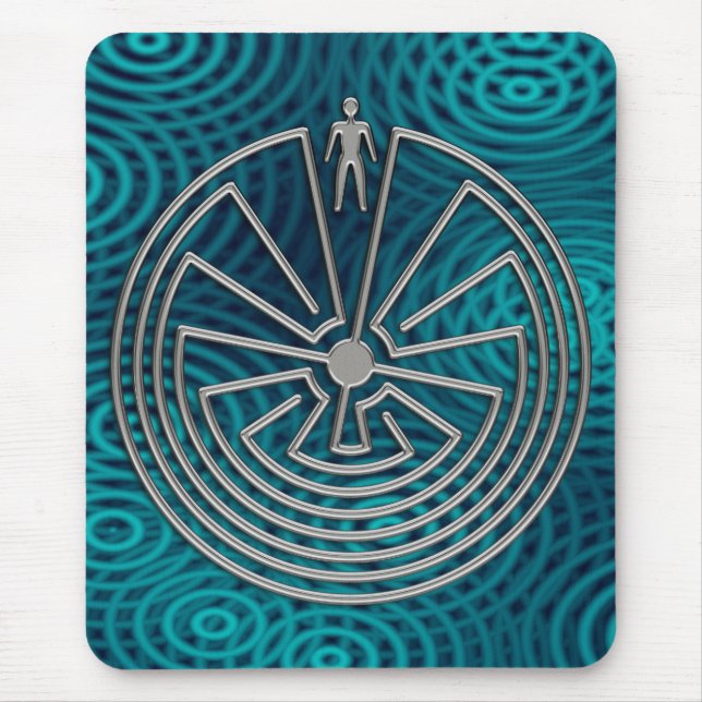 Mousepad O homem no labirinto - prata (Frente)