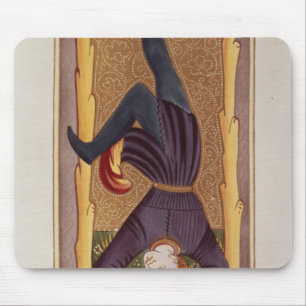 Mousepad O homem pendurado, cartão de tarot, francês