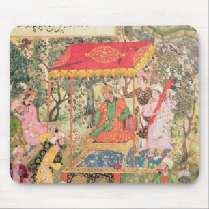 Mousepad O imperador Babur do líder recebe os enviado Uzbe