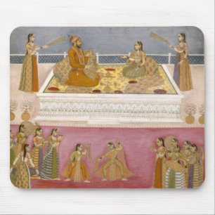 Mousepad O imperador novo Muhammad Shah de Mughal em um