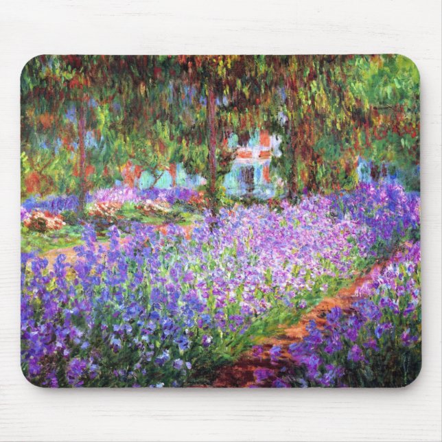 Mousepad O jardim do artista em Giverny, Claude Monet (Frente)