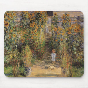 Mousepad O jardim do artista em Vetheuil por Claude Monet
