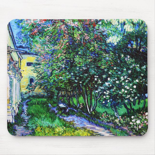Mousepad O Jardim do Asilo em Santo-Rémy, Van Gogh (Frente)