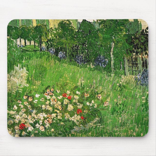 Mousepad O Jardim do Daubigny. Vincent van Gogh. (Frente)
