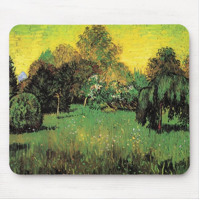 Mousepad O Jardim do Poeta por Vincent van Gogh. (Frente)