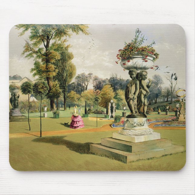 Mousepad O jardim do terraço, abadia de Woburn (Frente)