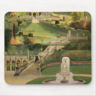 Mousepad O jardim no lado do monte, castelo Combe, 'de T