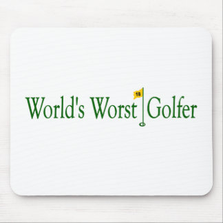 Mousepad O jogador de golfe o mais mau dos mundos