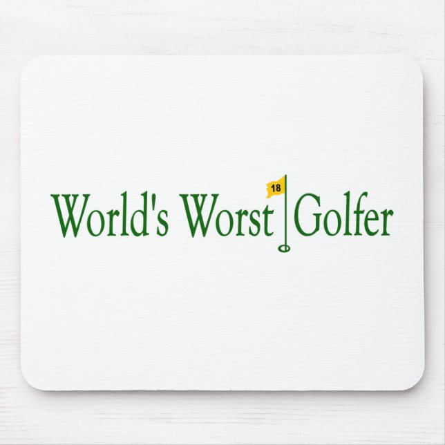 Mousepad O jogador de golfe o mais mau dos mundos (Frente)