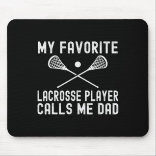 Mousepad O jogador de lacrosse favorito me chama de Dia de