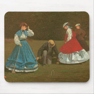 Mousepad O jogo do croquet, 1866 (óleo em canvas)